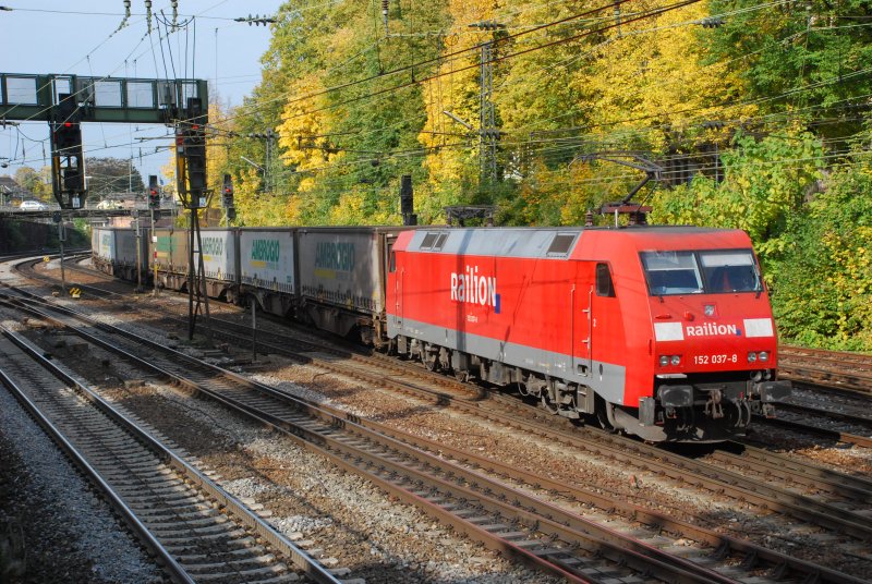 152 037 mit TEC 40097 am 08.10.2008 in Offenburg.