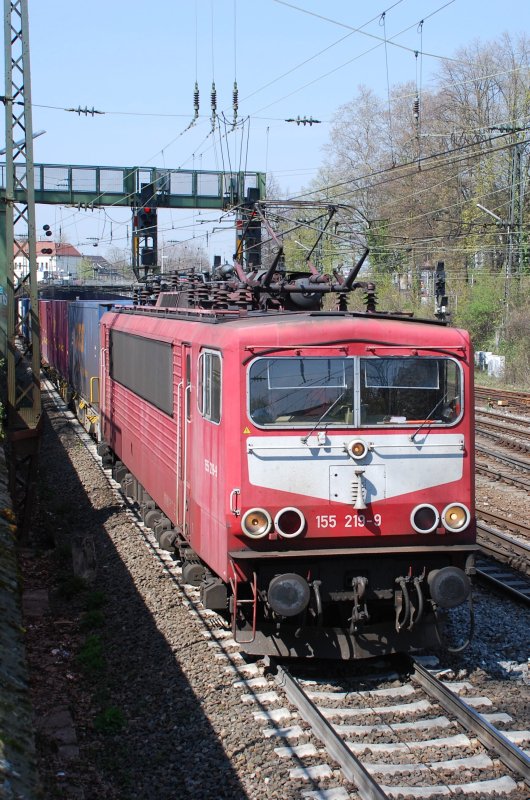 155 219 mit TEC 40133 am 18.04.2008 in Offenburg.