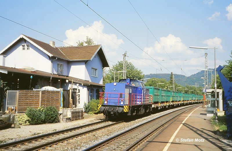 Unisped-Lok 101 am 25.7.2006 mit einem Mllzug in Schallstadt
