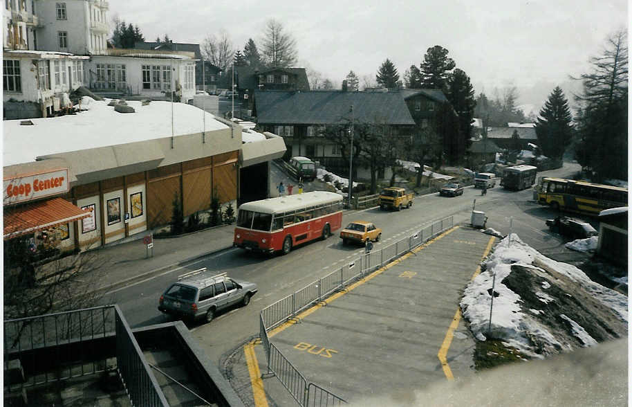 (002'913) - AFA Adelboden - Nr. 20/BE 26'709 - FBW/T�scher (ex P 25'501) im April 1988 in Adelboden, Landstrasse