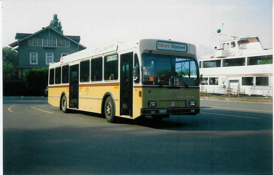 (012'409) - STI Thun - Nr. 56/BE 413'456 - Saurer/R&J am 24. Mai 1995 bei der Schiffl�ndte Thun
