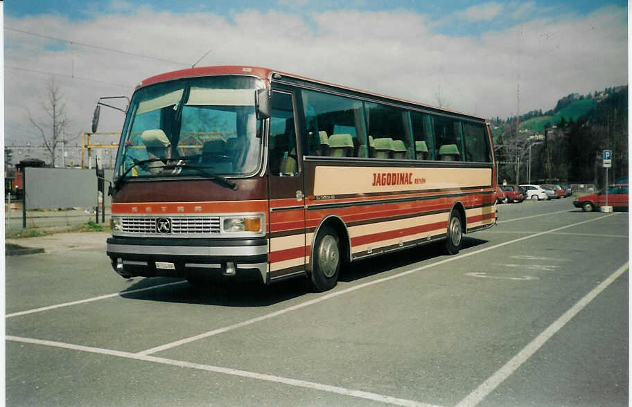 (016'524) - Dinic, Thun - BE 324'887 - Setra (ex Bergmann, Adelboden; ex Trachsel, Adelboden) am 21. M�rz 1997 in Thun, Seestrasse