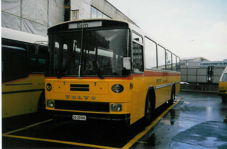 (016'600C) - Steiner, Messen - SO 20'181 - Volvo/Hess am 24. M�rz 1997 in Bern, Postautostation