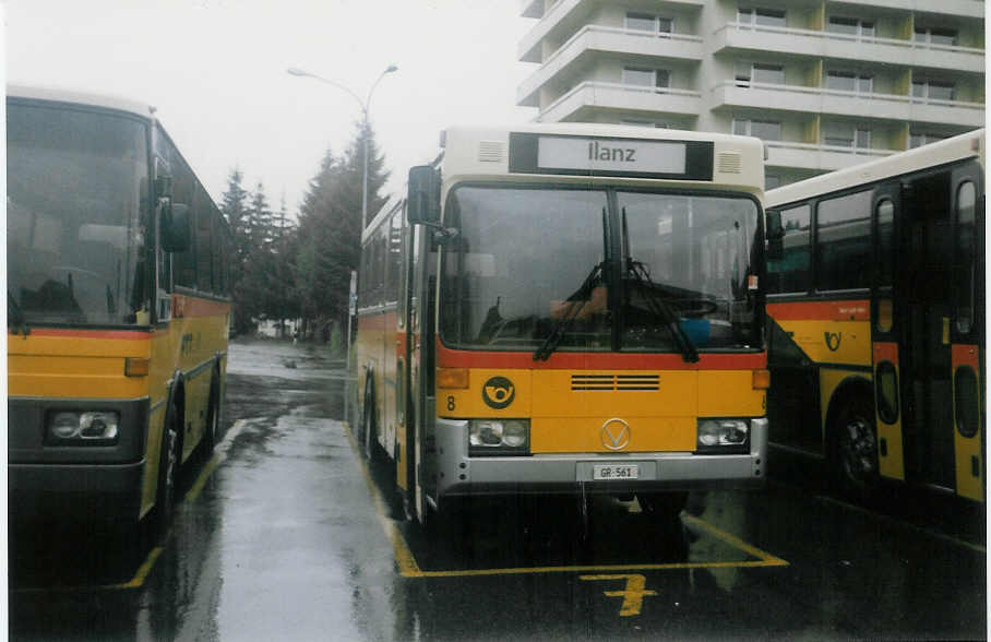 (018'333) - Sol�r&Fontana, Ilanz - Nr. 8/GR 561 - Vetter am 2. August 1997 beim Bahnhof Ilanz