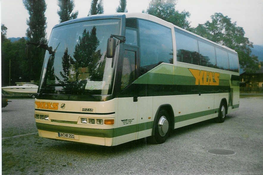 (019'618) - Aus Deutschland: Kl�s, L�nen - UN-AR 201 - Irizar am 23. September 1997 in Thun, Lachenwiese