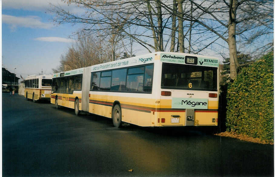 (020'731) - STI Thun - Nr. 69/BE 456'869 - MAN am 29. November 1997 bei der Schiffl�ndte Thun