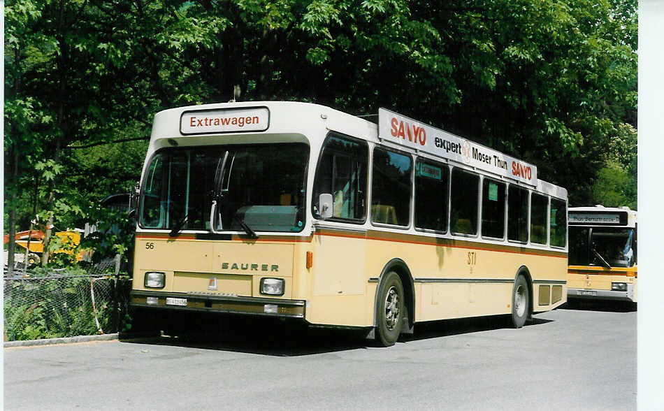 (022'707) - STI Thun - Nr. 56/BE 413'456 - Saurer/R&J am 16. Mai 1998 bei der Schiffl�ndte Thun