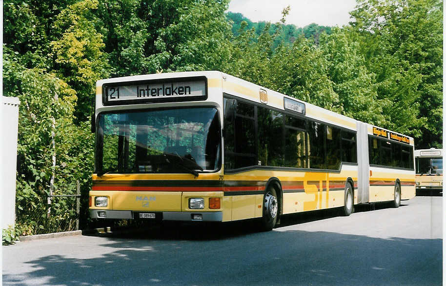 (022'708) - STI Thun - Nr. 70/BE 389'670 - MAN am 16. Mai 1998 bei der Schiffl�ndte Thun