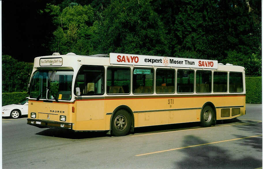 (023'531) - STI Thun - Nr. 56/BE 413'456 - Saurer/R&J am 16. Juni 1998 bei der Schiffl�ndte Thun