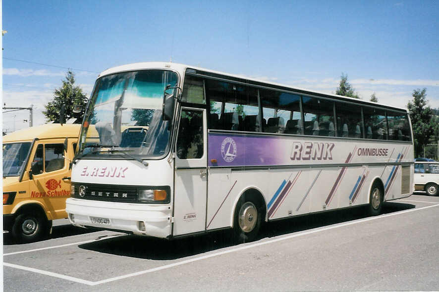 (025'008) - Aus Deutschland: Renk, L�rrach - L�-DC 477 - Setra am 30. Juli 1998 in Thun, Seestrasse