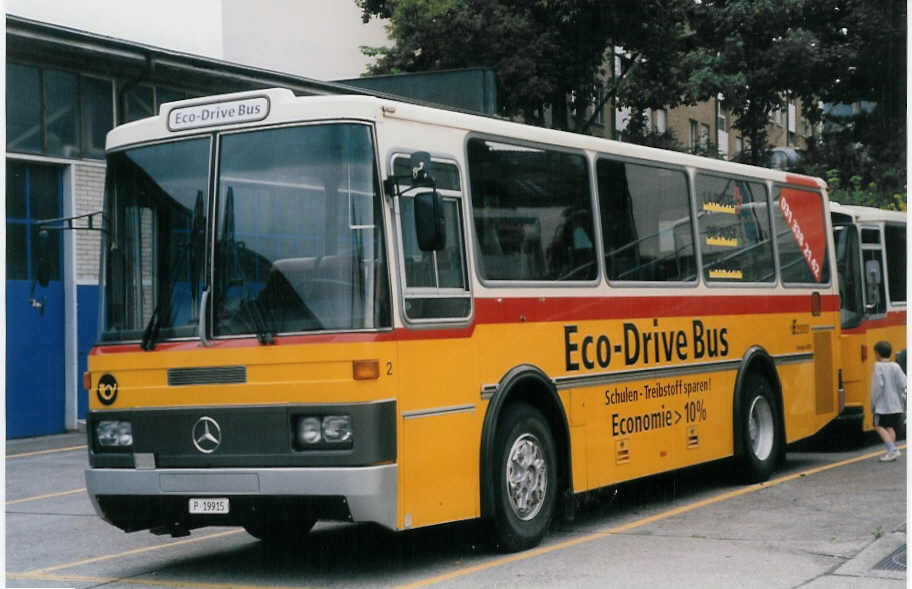 (025'036) - PTT-Regie - P 19'915 - Mercedes/Lauber (ex Lehner, B�rchen Nr. 2) am 3. August 1998 in Bern, Automobilwerkst�tte