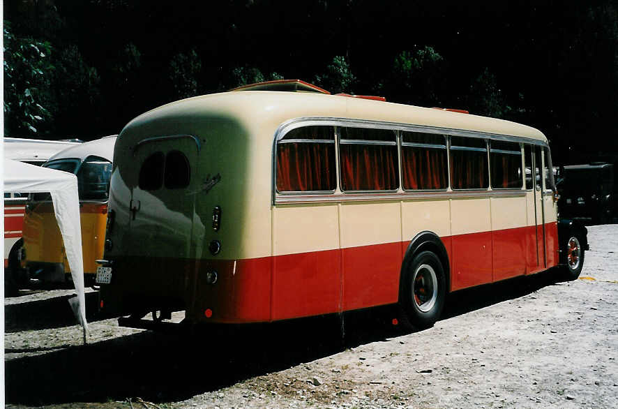 (025'426) - Imfeld, Sachseln - OW 10'065 - Saurer/T�scher (ex L�tscher, Neuheim) am 15. August 1998 in Heitenried, Sensegraben