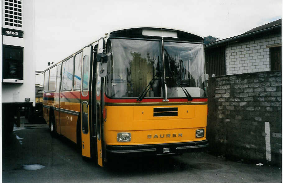 (025'928) - Segessenmann, Burgistein - Saurer/T�scher (ex P 24'229) am 4. September 1998 in Thun, Garage STI