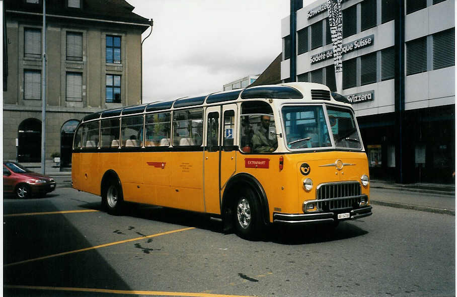 (025'931) - Lambach, M�riken - AG 14'703 - FBW/FHS (ex Hotz, Rickenbach bei Wil/TG; ex P 24'079; ex P 21'579) am 5. September 1998 beim Bahnhof Aarau
