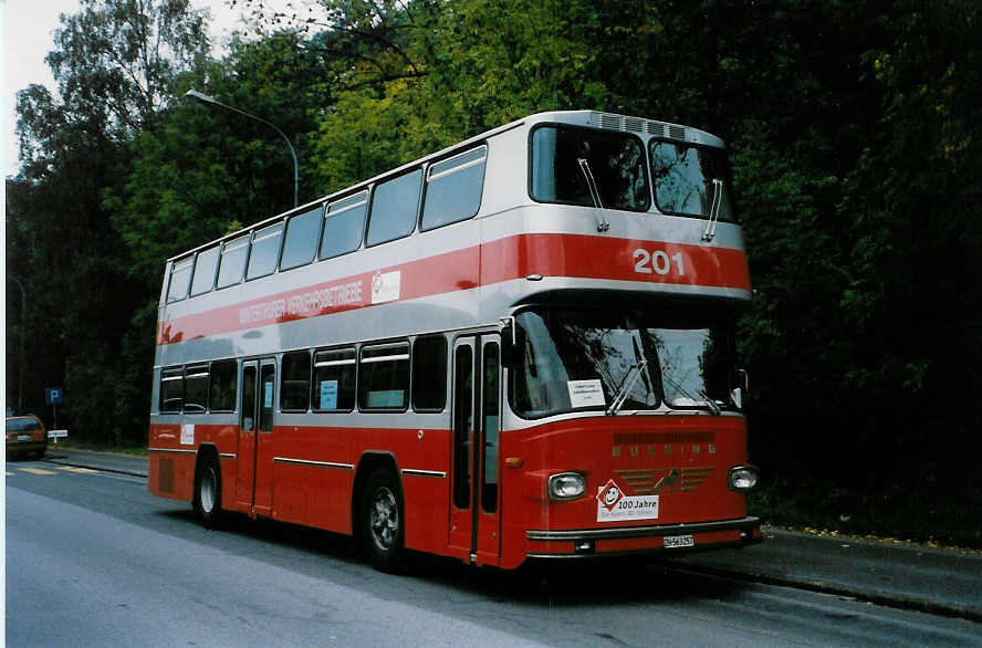 (026'509) - WV Winterthur - Nr. 201/ZH 563'257 - B�ssing (ex Amt f�r Luftverkehr, Z�rich Nr. 47; ex Swissair, Z�rich Nr. 23) am 3. Oktober 1998 in R�ti, Sonnenplatz