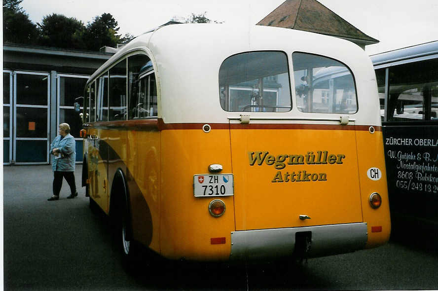 (026'524) - Wegm�ller, Attikon - ZH 7310 - Berna/R&J (ex M+79'501) am 3. Oktober 1998 in R�ti, Sonnenplatz