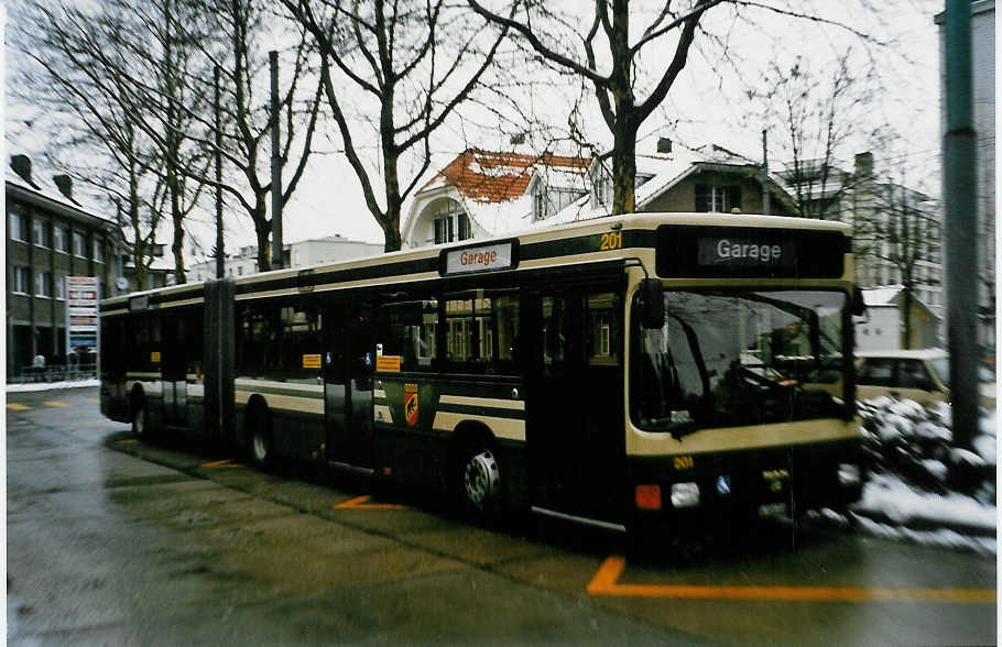 (029'601) - SVB Bern - Nr. 201/BE 500'201 - MAN am 24. Februar 1999 in Bern, Bachm�tteli