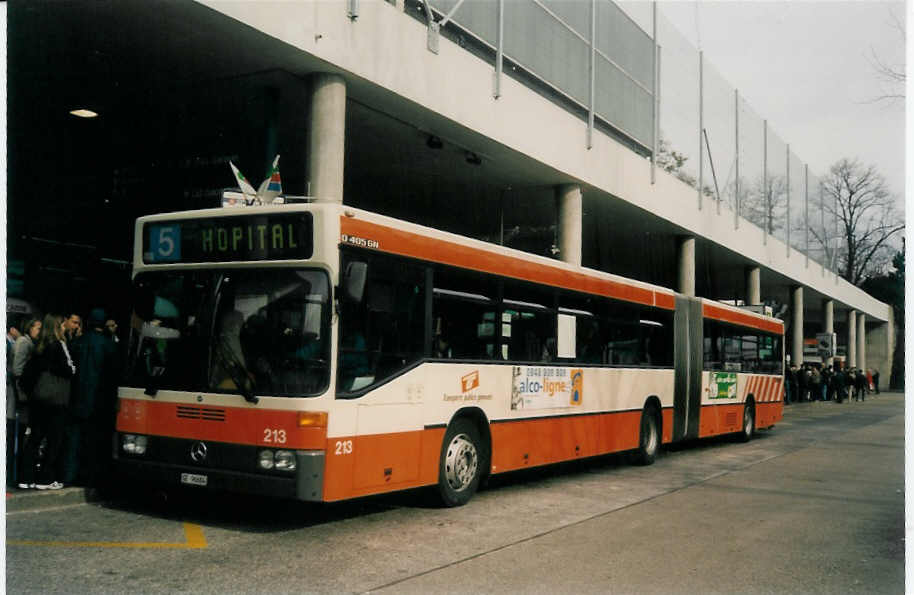 (030'501) - TPG Gen�ve - Nr. 213/GE 96'684 - Mercedes am 21. M�rz 1999 in Gen�ve, Palexpo