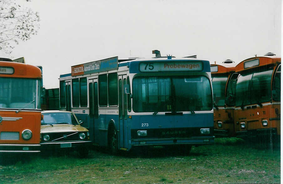 (030'903) - VBZ Z�rich - Nr. 273 - Saurer/R&J am 18. April 1999 in Herzogenbuchsee, Heiniger