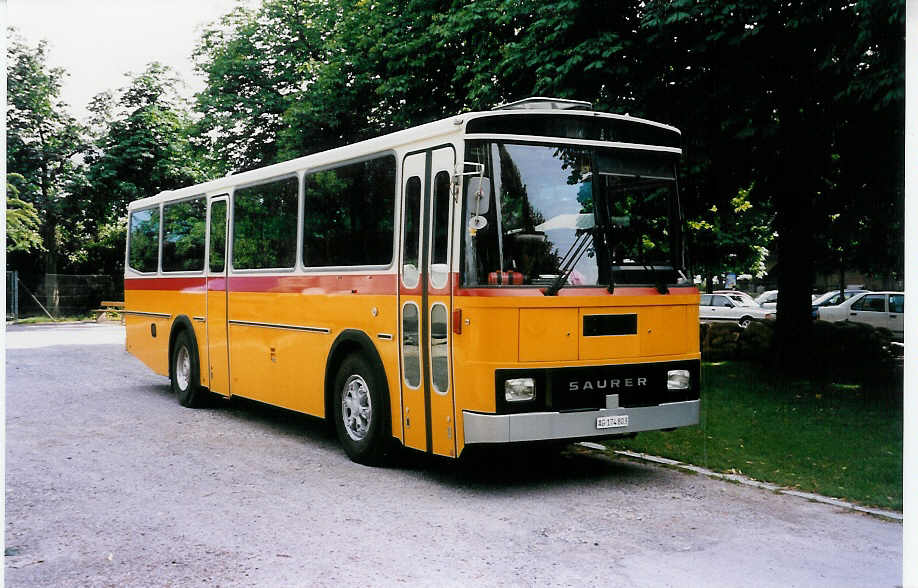 (032'130) - Sulser, Wohlen - AG 174'803 - Saurer/T�scher (ex Recovery, Regensdorf; ex Heim, Flums) am 19. Juni 1999 in Thun, Lachen