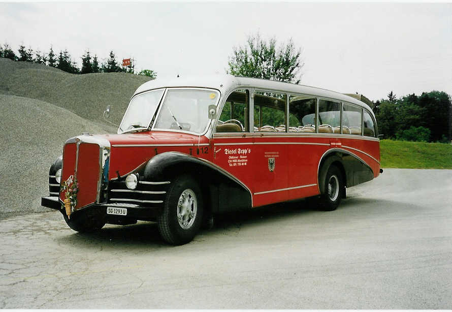 (032'415) - Wespe, Altst�tten - Nr. 12/SG 1293 U - FBW/R&J (ex AFA Adelboden Nr. 12) am 26. Juni 1999 in Hinwil, AMP
