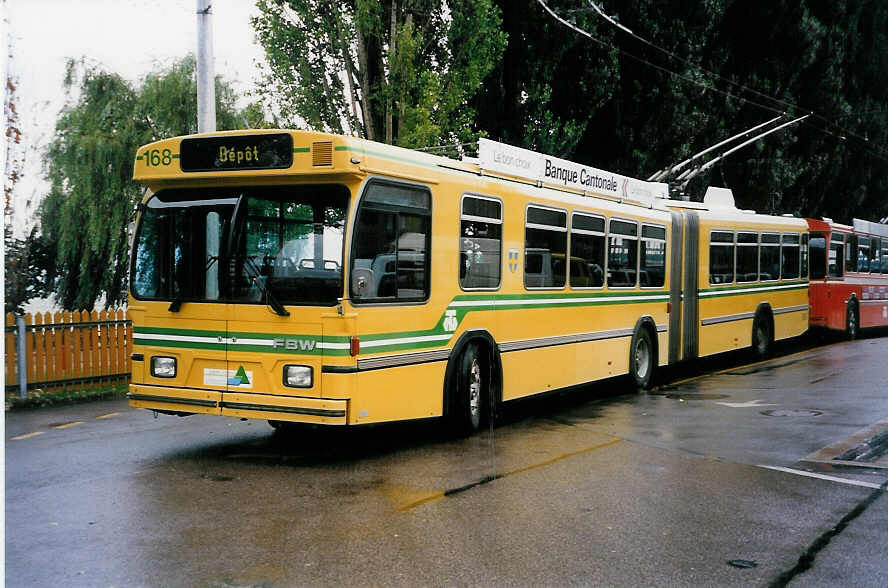 (033'209) - TN Neuch�tel - Nr. 168 - FBW/Hess Gelenktrolleybus am 6. Juli 1999 in Neuch�tel, D�p�t