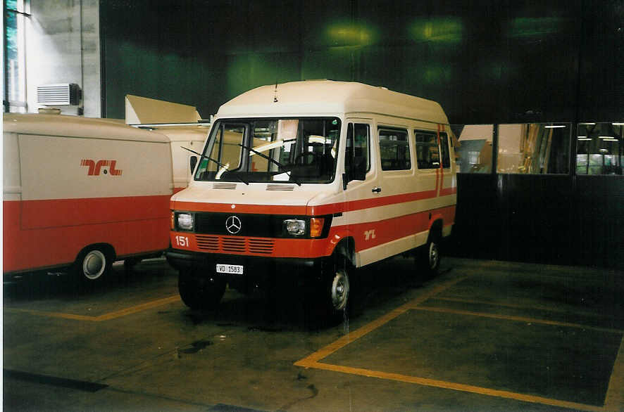 (033'433) - TL Lausanne - Nr. 151/VD 1583 - Mercedes/Moser (ex Nr. 51) am 7. Juli 1999 in Lausanne, D�p�t Borde
