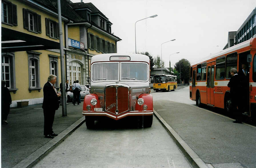 (037'005) - BSU Solothurn - Nr. 11/SO 20'727 - FBW/Hess am 19. September 1999 beim Hauptbahnhof Solothurn