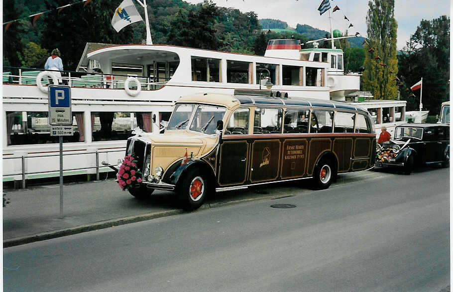 (037'211) - Marti, Kallnach - Nr. 40/BE 3490 - Saurer/Lauber am 2. Oktober 1999 bei der Schiffl�ndte Thun