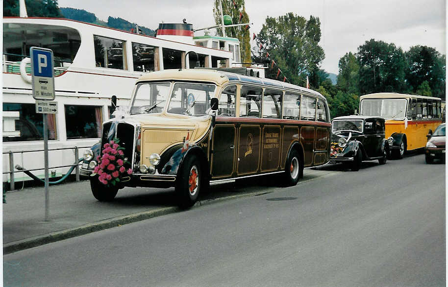 (037'214) - Marti, Kallnach - Nr. 40/BE 3490 - Saurer/Lauber am 2. Oktober 1999 bei der Schiffl�ndte Thun