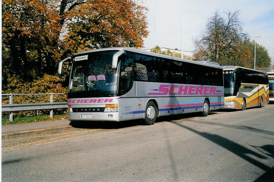 (037'532) - Aus Deutschland: Scherer, R�tenbach - FR-ZW 83 - Setra am 1. November 1999 in Basel, ZOO