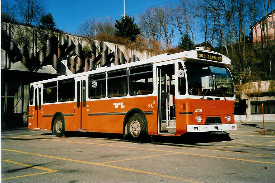 (039'520) - TL Lausanne - Nr. 405/VD 1555 - FBW/Hess am 5. M�rz 2000 in Lausanne, D�p�t Borde