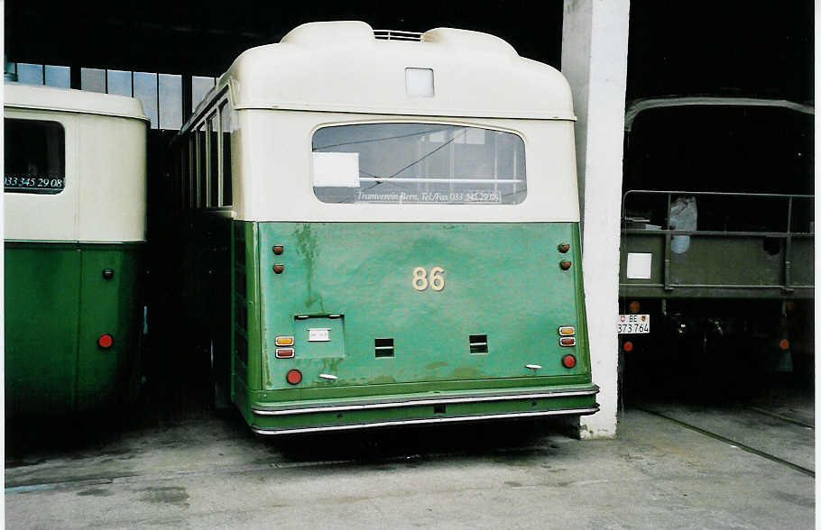 (039'721) - SVB Bern (TVB) - Nr. 86 - Saurer/FFA am 14. M�rz 2000 in Bern, Burgernziel