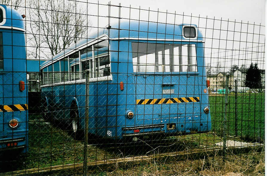 (039'916) - VBZ Z�rich - Nr. 491 - FBW/T�scher (ex Nr. 336) am 18. M�rz 2000 in Herzogenbuchsee, Heiniger