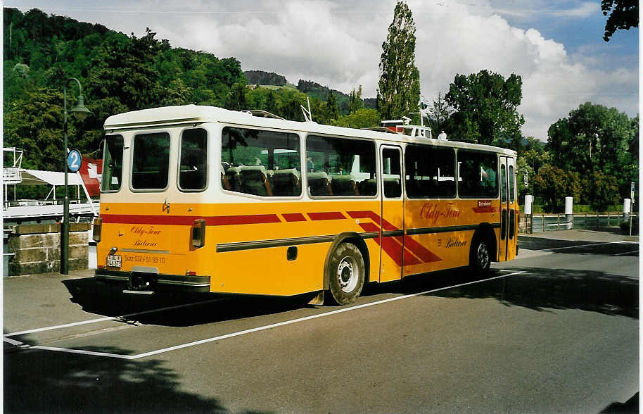 (040'515) - Oldy-Tour Bielersee, Sutz - BE 346'673 - Saurer/Hess (ex P 24'202) am 13. Mai 2000 bei der Schiffl�ndte Thun