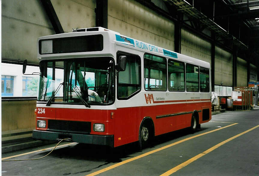 (048'521) - WV Winterthur - Nr. 234/ZH 594'234 - MAN/Hess am 18. Juli 2001 in Winterthur, Depot Gr�zefeld