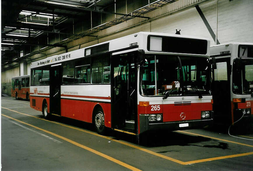 (048'524) - WV Winterthur - Nr. 265/ZH 499'265 - Mercedes am 18. Juli 2001 in Winterthur, Depot Gr�zefeld