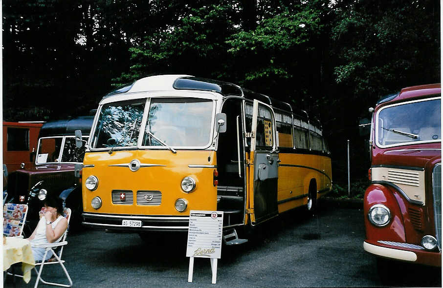 (049'136) - Zimmerli U., Oftringen - AG 57'298 - Berna/T�scher (ex Stutz, Oberlunkhofen; ex Leu, Schongau; ex Wicki, Bremgarten; ex P 22'054; ex P 20'704) am 18. August 2001 in Burgdorf, AMP