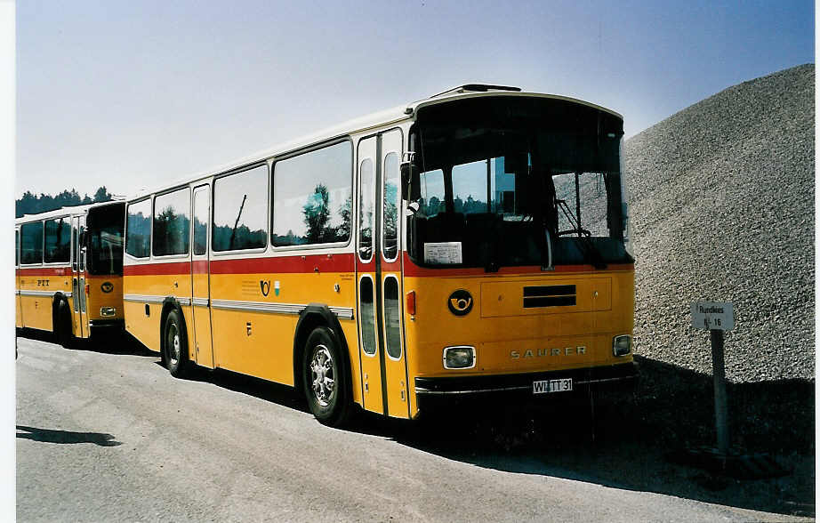 (049'323) - Aus Deutschland: Wittgen, Wiesbaden - WI-TT 31 - Saurer/T�scher (ex Sch�r, Aegerten; ex P 24'239) am 25. August 2001 in Niederbipp, Saurertreffen