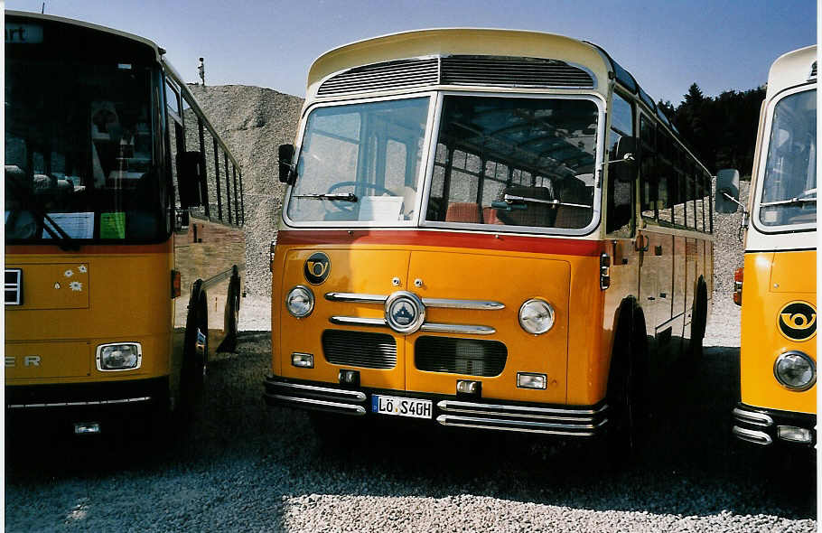 (049'326) - Aus Deutschland: Stockburger, Schopfheim - L�-S 40H - Saurer/FHS (ex Allemann, D-G�rwil; ex Riederer, St. Margarethenberg; ex P 24'142) am 25. August 2001 in Niederbipp, Saurertreffen