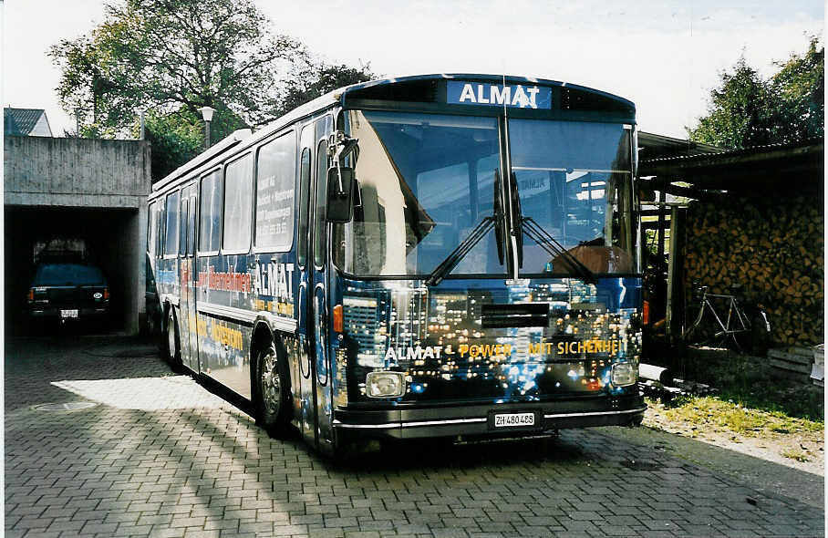 (050'128) - ALMAT, Tagelswangen - ZH 480'488 - Saurer/Hess (ex P 26'516) am 14. Oktober 2001 in Tagelswangen, B�elhalde