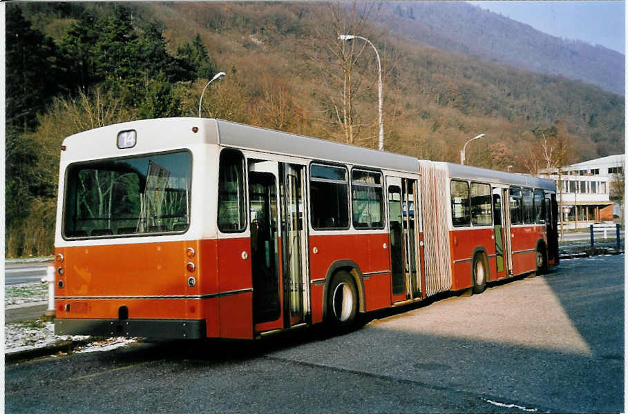 (050'831) - TPG Gen�ve - Nr. 170 - Volvo/R&J am 15. Dezember 2001 in Biel, BTR