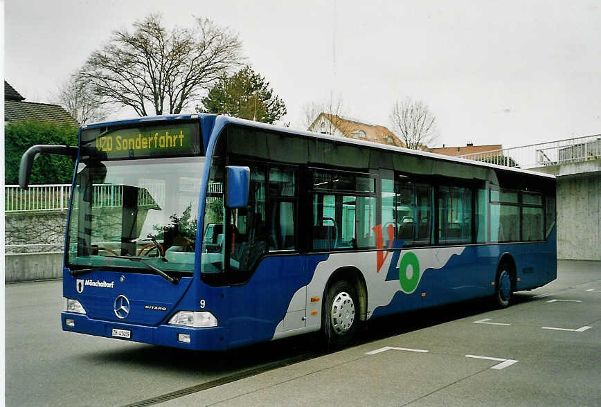 (052'521) - VZO Gr�ningen - Nr. 9/ZH 41'409 - Mercedes am 23. M�rz 2002 in Gr�ningen, Garage