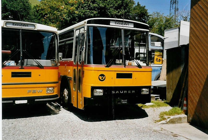 (055'110) - PTF Regensdorf - Saurer/T�scher (ex Heim, Flums) am 27. Juli 2002 in Schmerikon, Garage Oldie-Tours Z�risee (Teilaufnahme)