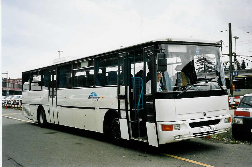 (055'412) - Aus Tschechien: Severocesk� dopravni, Teplice - 1U0 8598 - Karosa am 21. August 2002 in Thun, CarTerminal