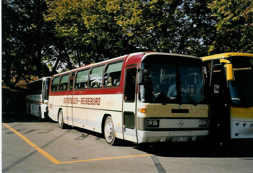 (056'203) - Aus Deutschland: L�ffler, Sch�nbuch - Nr. 14/BB-AL 650 - Mercedes am 29. September 2002 in Murten, Carterminal