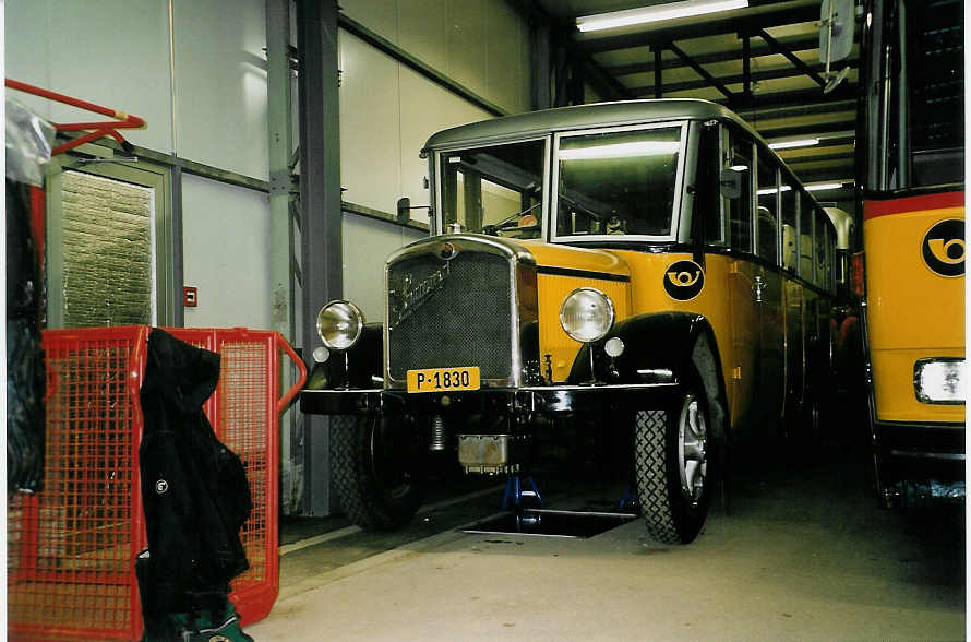 (057'114) - PTT-Regie - P 1830 - Saurer/Eggli am 26. Oktober 2002 in Schwarzenburg, Aussenlager Museum f�r Kommunikation