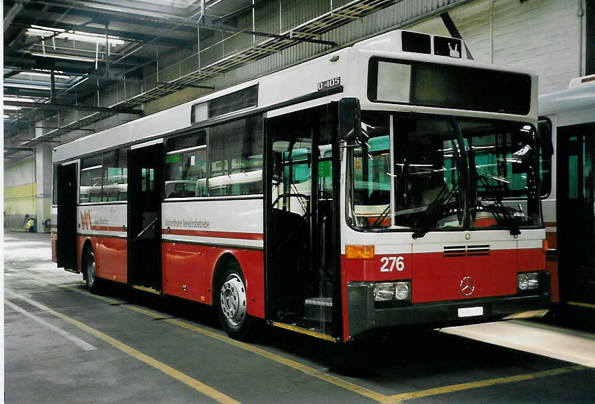 (058'936) - WV Winterthur - Nr. 276/ZH 551'276 - Mercedes (ex VBZ Z�rich Nr. 607) am 20. Februar 2003 in Winterthur, Depot Gr�zefeld