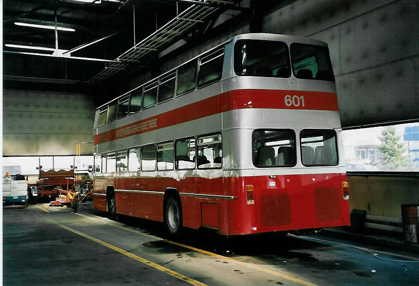 (058'937) - WV Winterthur - Nr. 601 - B�ssing (ex Nr. 201; ex Amt f�r Luftverkehr, Z�rich Nr. 47; ex Swissair, Z�rich Nr. 23) am 20. Februar 2003 in Winterthur, Depot Gr�zefeld