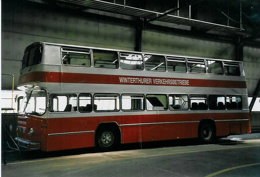 (059'003) - WV Winterthur - Nr. 601 - B�ssing (ex Nr. 201; ex Amt f�r Luftverkehr, Z�rich Nr. 47; ex Swissair, Z�rich Nr. 23) am 20. Februar 2003 in Winterthur, Depot Gr�zefeld